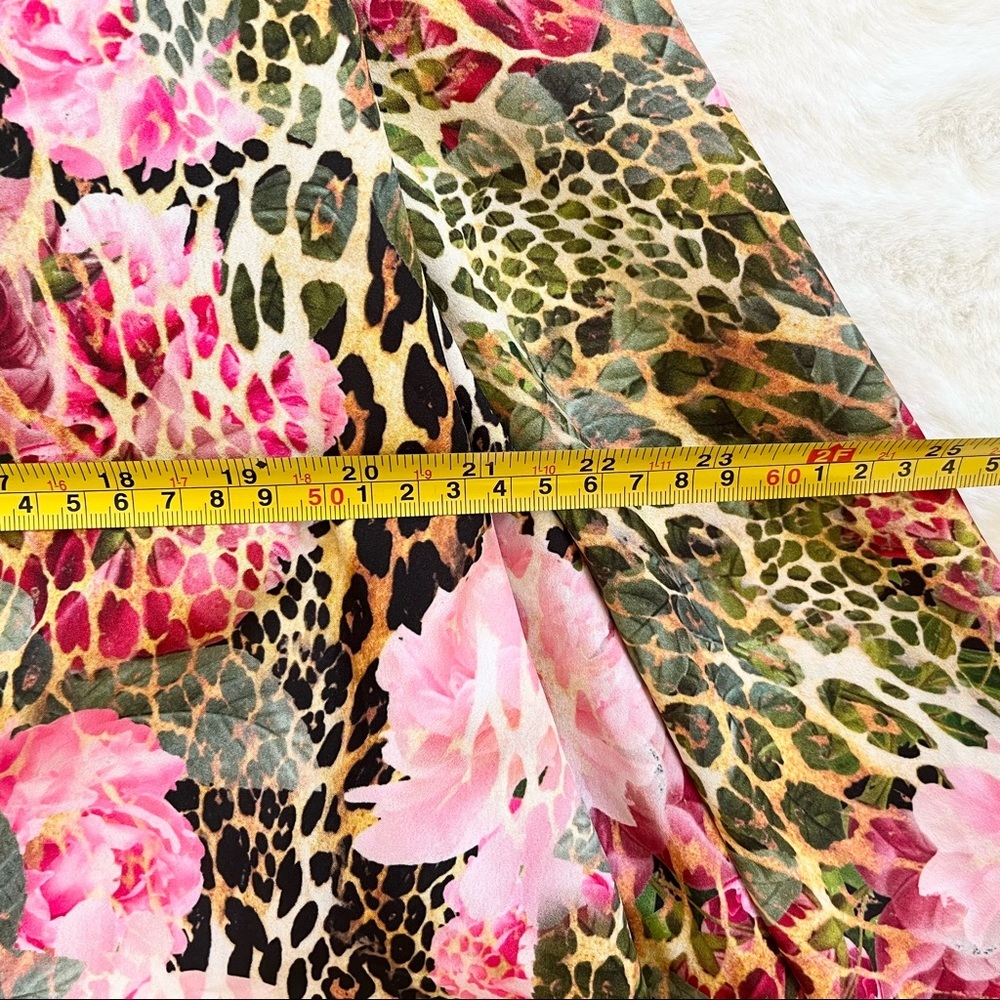 CORSET STORY FLORAL/CHEETAH PRINT CORSET DRESS Size Medium Cosplay Oktoberfest - Picture 13 of 15
